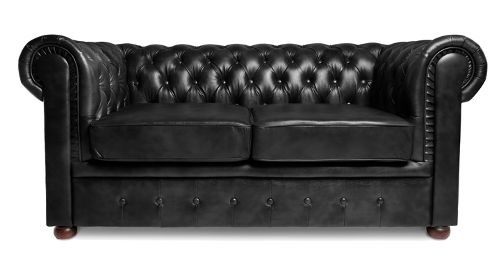Диван Честер 2-х местный черный