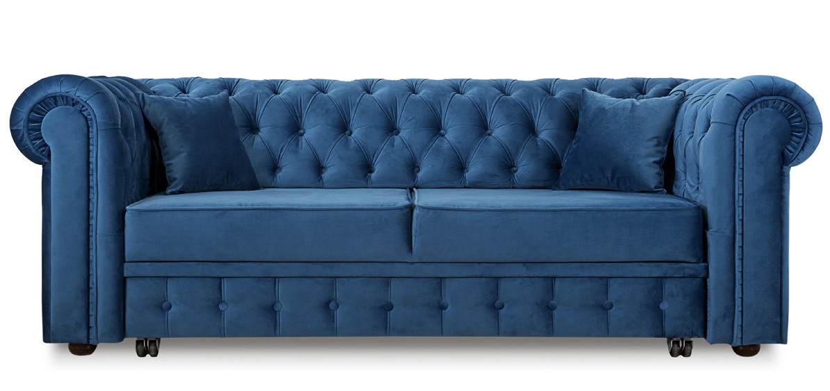 Диван Честер Люкс 3-х местный Синий