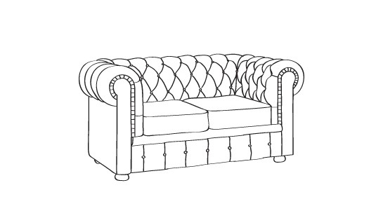 Диваны Честер 2-х местные